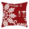 New Christmas Elk Santa Snowflake Print Pillow Home Sofa Cushion Cover