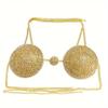 Iced Out Glänzende Strass Crop Top BH Brustkette Luxus Kupfer Sexy Körperkette Accessoires