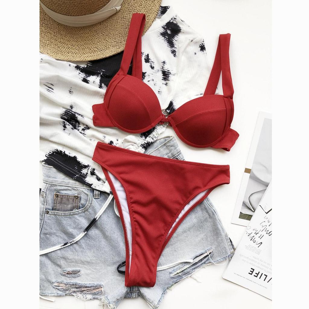 Hohe Taille Bikini Push-Up Badeanzug Weibliche Bikini Set Sexy Frauen Bademode Biquini Badeanzug Badeanzüge Bademode