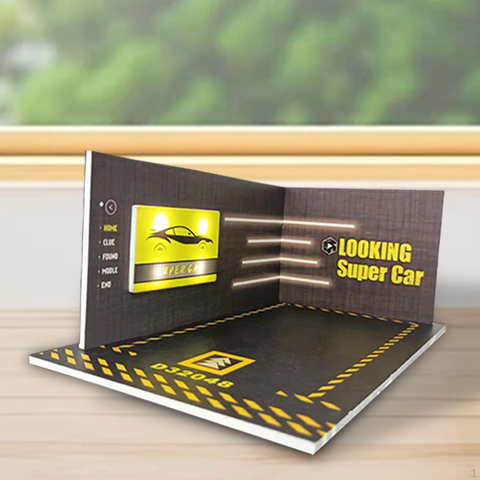 

1/24 Гараж литой автомобиль витрина модель декорация сцены диорама подарок, коллекция парковка чёрный