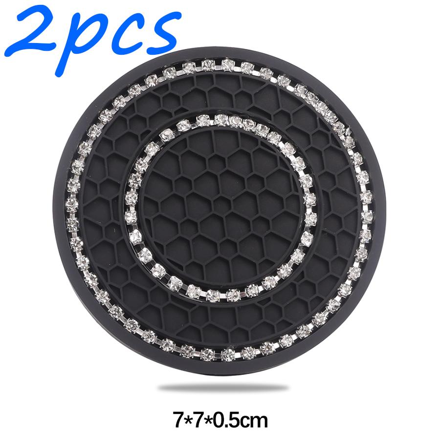 1/2PCS Car Cup Holder Coasters Auto Non-Slip Car Drink Bottle Cushion Drink Mat Vehicle Interior Anti-slip Pad Decor Accessories