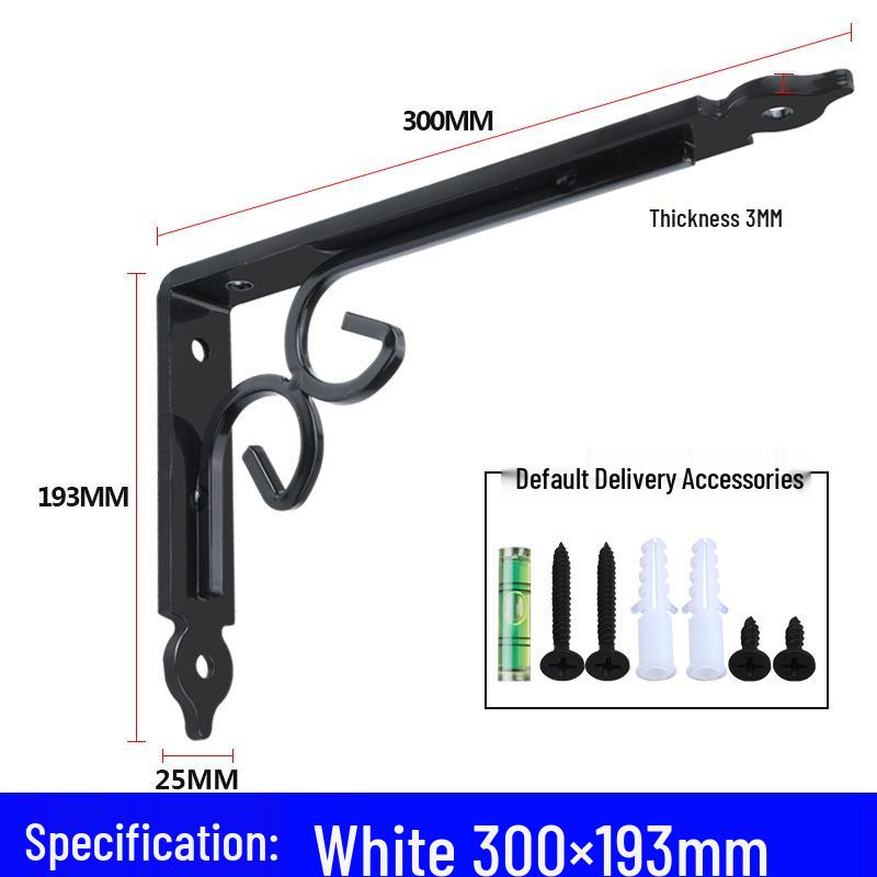 Wall-Mounted Iron Art Bookshelf/Planter Support
