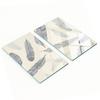 Set of Two Decorative Glass Kitchen Boards Feathers Vintage 2x30x52 Cm