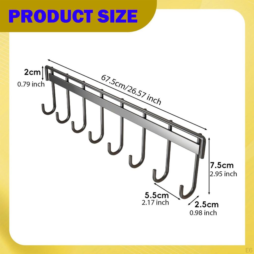 Wall Mounted Badminton Racquet Rack Hanging Hook Large Capacity Sturdy Tennis Racket Holder