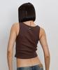 Too Much Tax Basic Sleeveless Top Brown