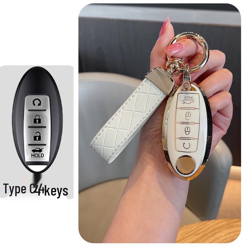 Nissan 14th Gen Sylphy Key Case for Qijun, Murano, Tiida, Teana, Qashqai - Women's Classic Style