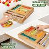 1pc 6 types of grids Plastic Organizer Kitchen Storage Box,Ziplock Bag Organizer&Foil&Plastic Wrap Dispenser With Cutter Bamboo.