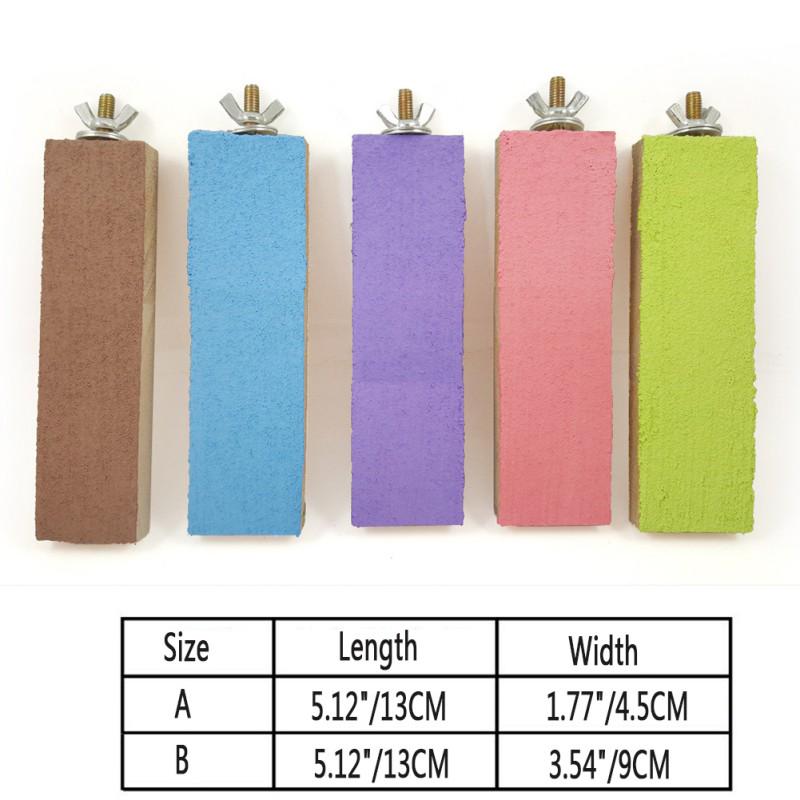 Pet Supplies Bird Stand Platform Playground Natural Wood Paw Grinding Clean for Parrots Cage Tool