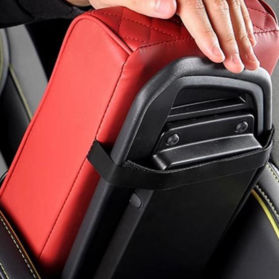 Yousheng Center Console Cover for Car Waterproof Faux Leather Car Arm Rest Cover with 2 Cup Holders Universal Car Interior Accessories