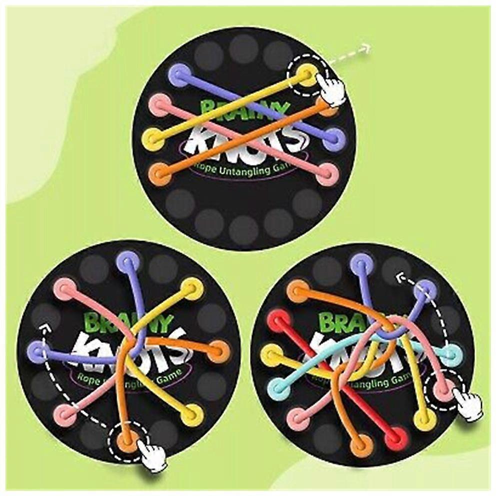 Brainy Knots Rope Untangling Table, Logic Puzzle Board Game