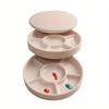 Imitation Porcelain Round Palette with Lid Acrylic Watercolor Painting Multifunctional White Paint Tray Artist Supplies