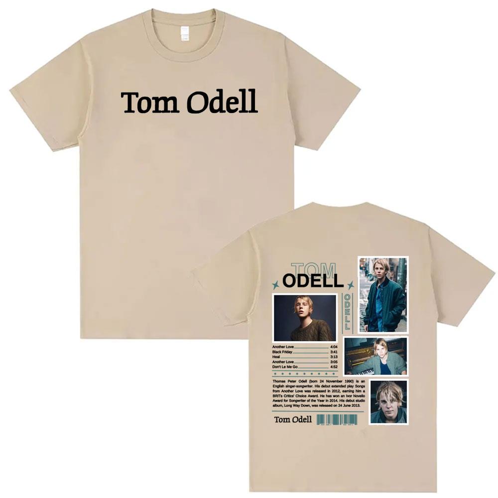 2025 Summer Singer Tom Odell Music Album Flat Tshirt Mens Retro Hiphop Tshirt Super Round Neck Cotton Shortsleeved Tshirt