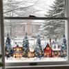 Static Adhesive Christmas Window Clings Waterproof Snowy Village Stickers  Winter Home Decor