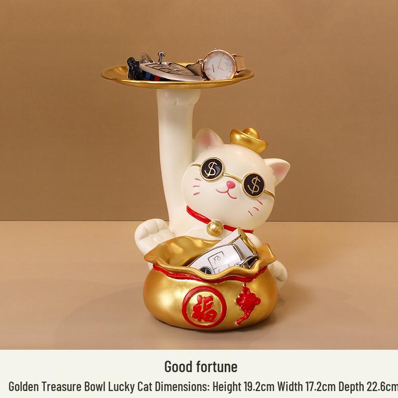 

Creative Lucky Cat Key Holder: Entryway Decor & New Home Gift