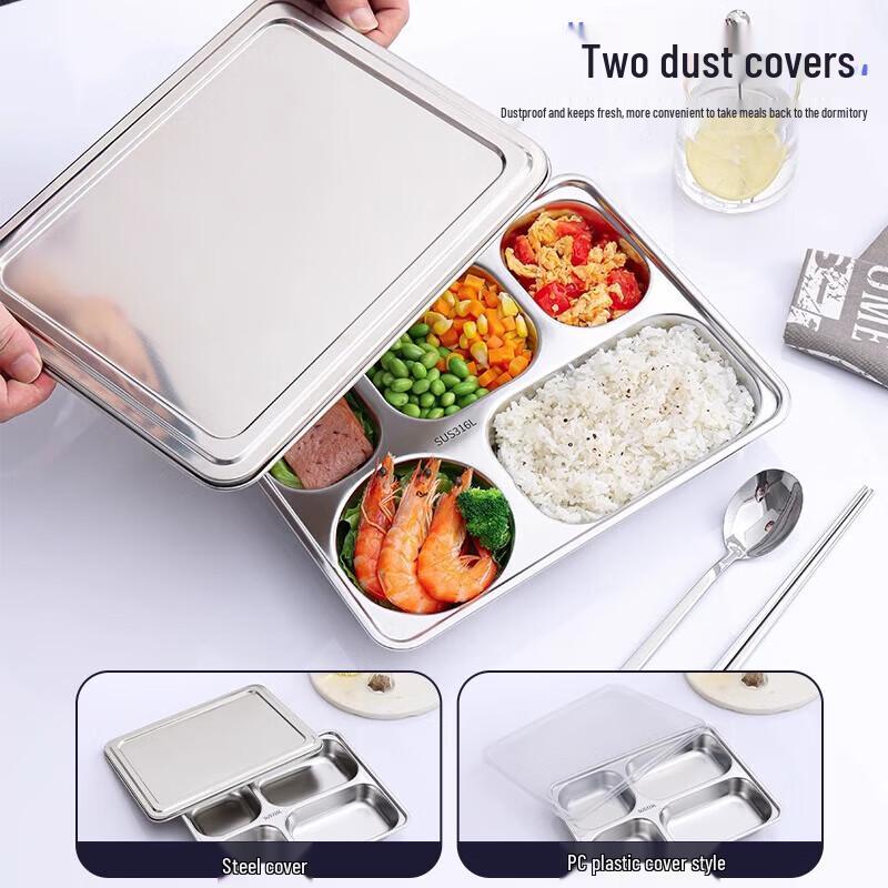 Stainless Steel Divided Meal Tray