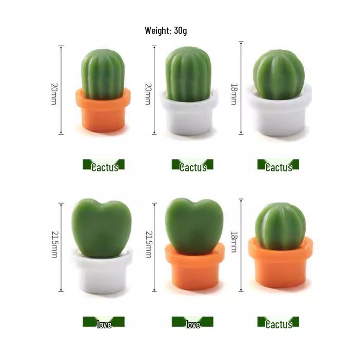 Creative Cactus 3D Refrigerator Message Magnet