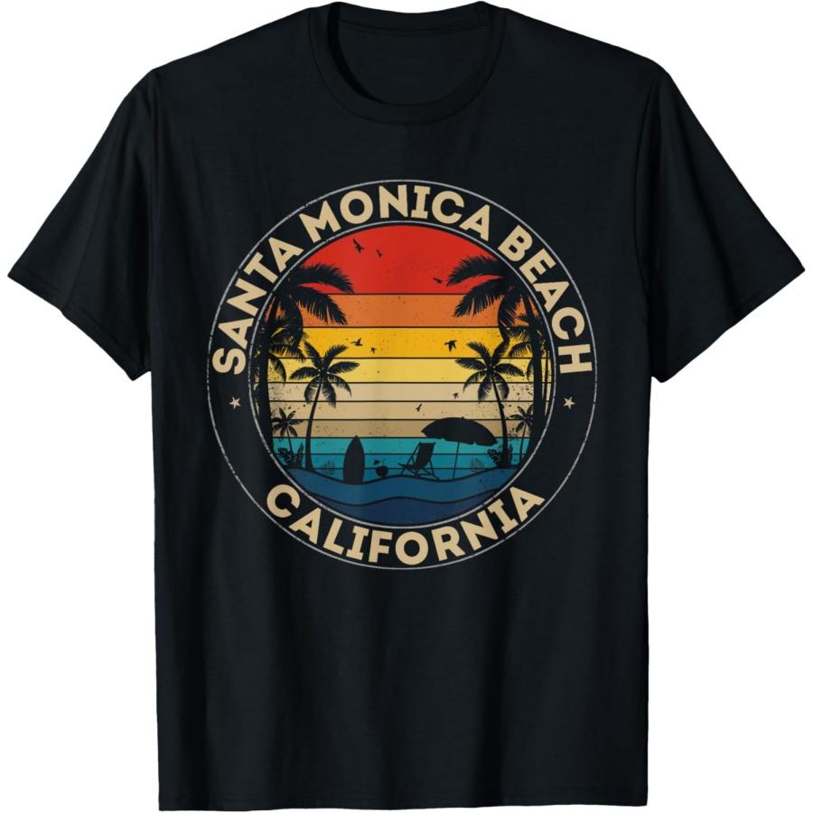 Santa Monica Beach Souvenir - California Reminder Men Women Kids T-Shirt(1) S