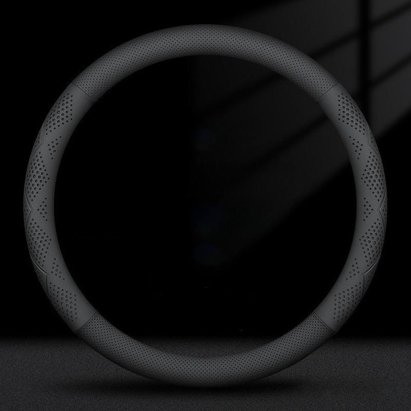 For 38cm Diameter O/D Type Universal Leather Car Steering Wheel Cover Steering Wheel Anti Slip Handle Cover Accessories