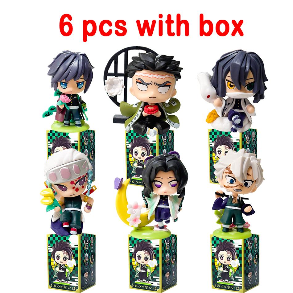 Demon Slayer Tanjiro Kamado Nezuko Anime Zeichentrickfigur Blindbox Kreative Personalisierte Statue Modell Ornament Überraschungsgeschenkbox