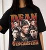 Supernatural Winchester Comfort Color Pattern Tshirt Retro Dean Winchester Shirt