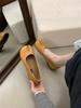 Pig'S Trotters, Split-Toed Horseshoe Shoes, Women'S Single Shoes, Spring And Autumn Evening Shoes, Doudou Shoes, One-Pedal Flats