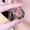 [Vintage Elegance, Earrings] Black Zirconia Hoop Earrings | Vintage Elegance for Women, Perfect for Parties, Everyday Wear, And As a Jewelry Gift
