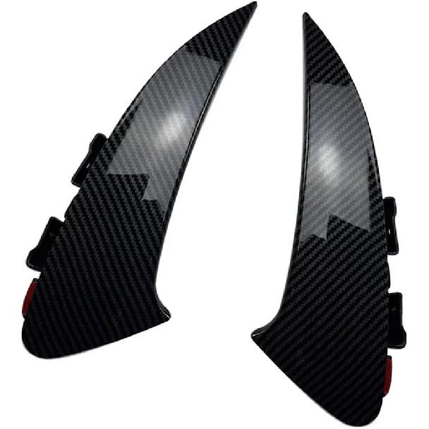 

Riloer Bumper Splitter Cover, 2 PCS Car Rear Bumper Side Spoiler Canards Cover Trim, Compatible with Mercedes-Benz CLA C Class C118 CLA180 2020 Carbon Fiber Look Finish