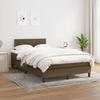 Slatted Bed Base with Mattress - Maison Exclusive - 120x200 Cm - Adjustable Headboard - Dark Brown