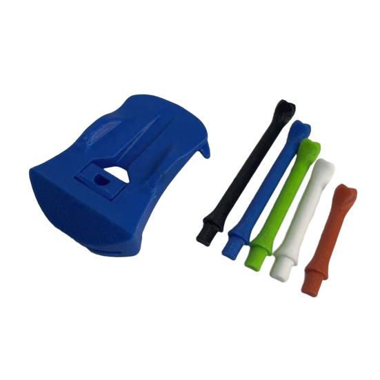 3D Printed Golf Tee Holder with 5 Tees Artificial Turf Tee Stand Outdoor Indoor Driving Range Home Training Golf Simulator Tee Hinged Turf Base