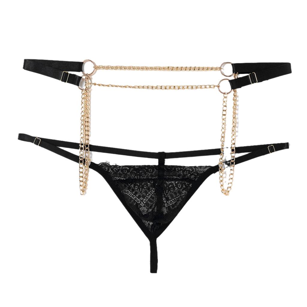 Men's Sexy Lace Adjustable Chain Sex Underwear Men's Elastic Sex Inside