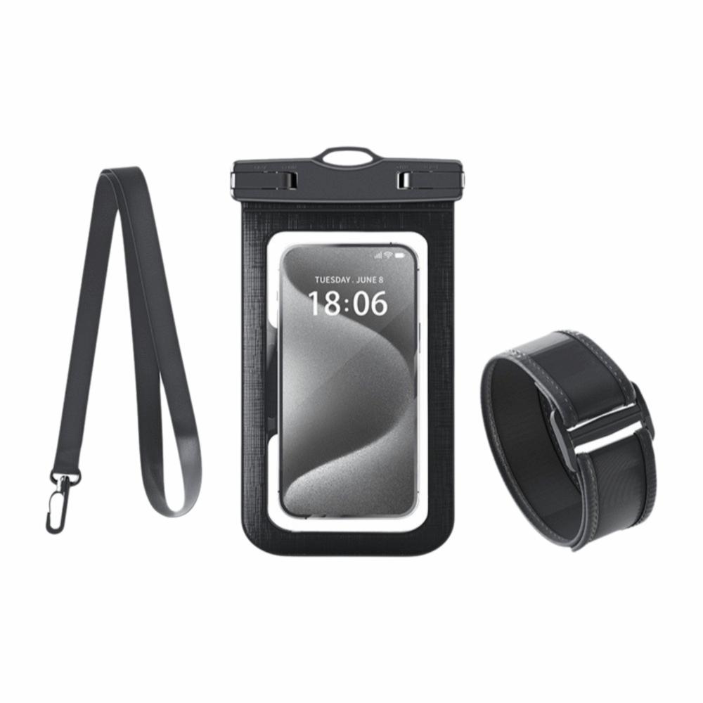 

Adjustable Strap Waterproof Phone Pouch Lightweight Dry Bag Transparent Hanging Neck Bag Swimming чёрный