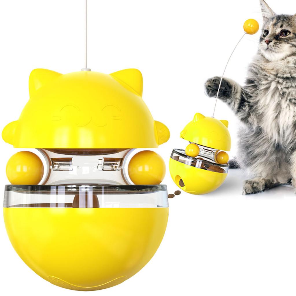 Cat Tumbler Chasing Toy for Kitten Interactive Chasing Toy with Interesting Bell Pet Teaser Scratching Stick Supplies