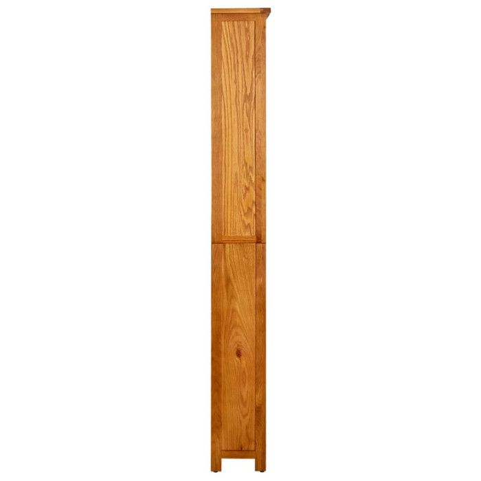 VidaXL 6-Shelf Bookcase 80x22.5x180 Cm Solid Oak Wood