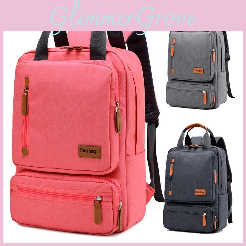 Versatile Large-capacity Canvas Schoolbag Perfect For Laptop And Daily Essentials