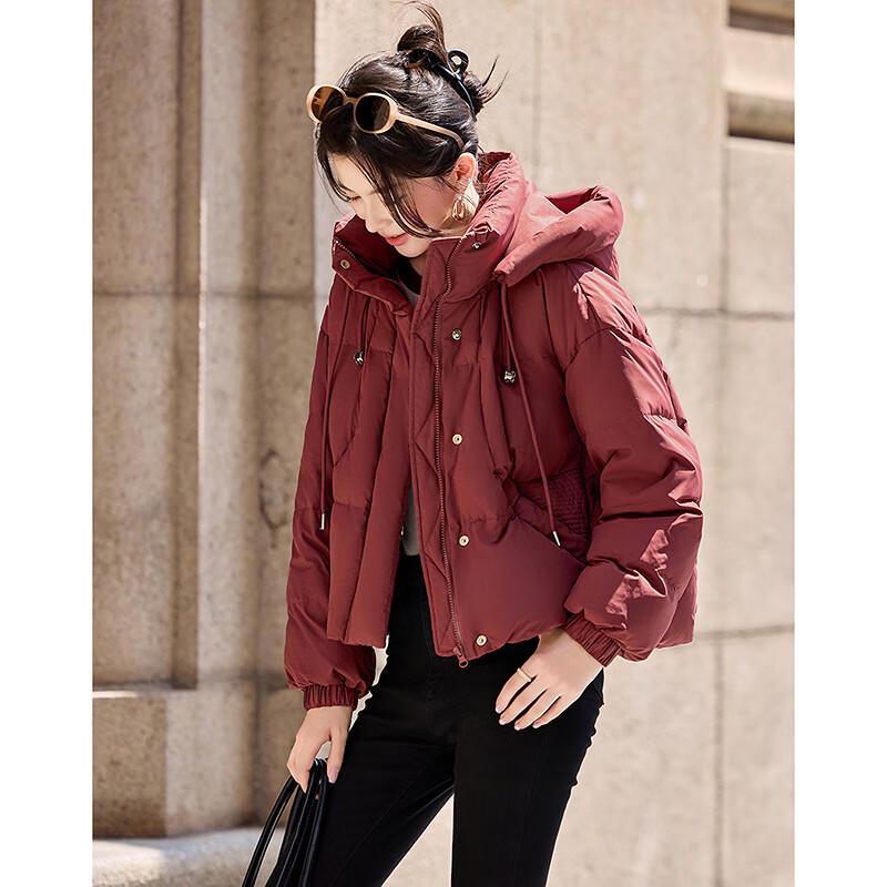 Sishui Nianhua Petite Women's Hooded Duck Down Jacket