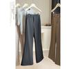 Temperament Versatile Wide-leg Micro-horn Casual Suit Pants for Women, New High-waisted and Thin Trousers In Spring and Autumn