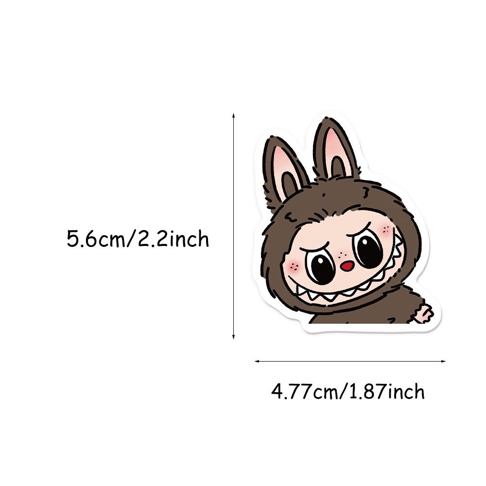 50Pcs Cute Cartoon Labubu Stickers Kawaii Water Bottle Stickers for Kids Teens, Waterproof Vinyl Stickers, Aesthetic Laptop