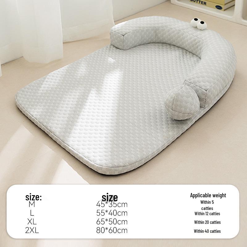 Breathable Removable Dog & Cat Nest: Latex Cushion Sofa Bed, Small Pet Sleeping Pad, Spring/Summer-Ready.