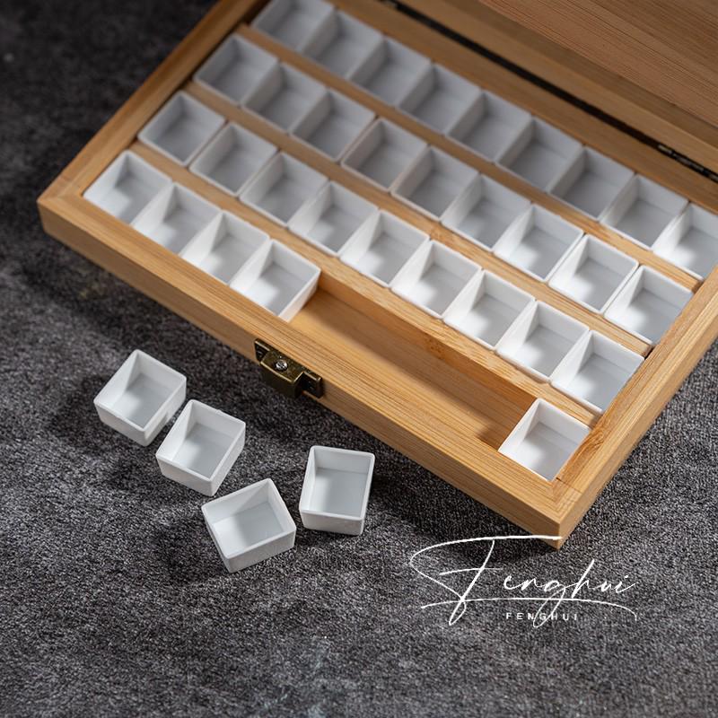 36-Grid Nail Art & Watercolor Mixing Palette Box