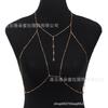Cross-border Jewelry Body Chain European and American Sexy Exaggerated Beach Casual Flash Diamond Pendant Fringed Alloy Chest Chain