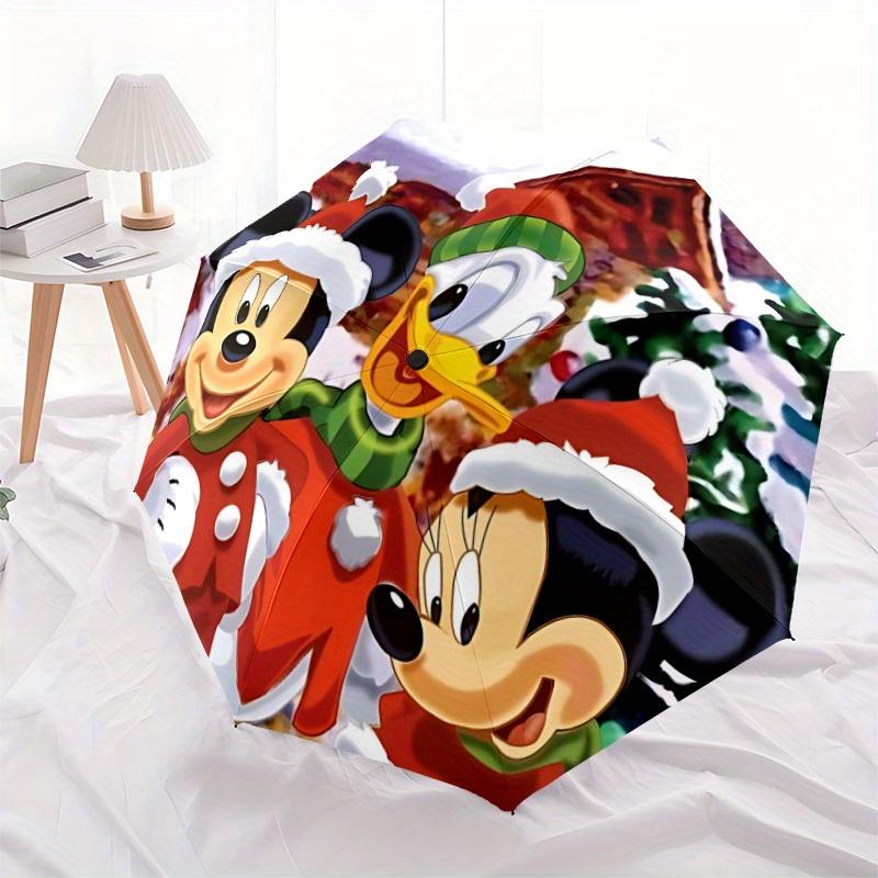 1pc Mickey Mouse 8-Rib Automatic Folding Umbrella, Portable & Foldable, All-Season Portable Umbrella for Women & Men y250726015