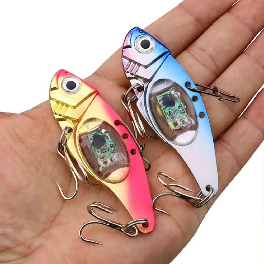 Underwater LED Artificial Soft Lure LED Flashing Light Silicone Soft Bait  Fishing Tackle