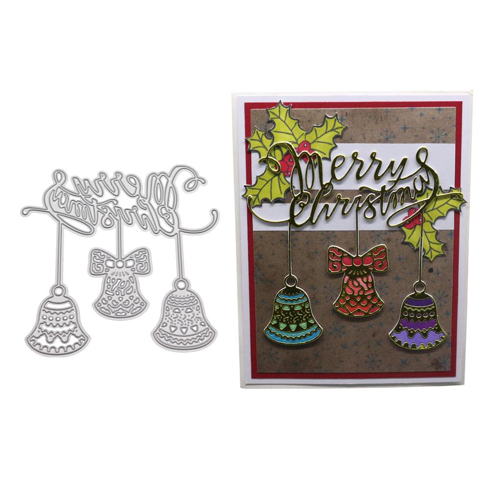 Merry Christmas Clock Frame Metal Silvery Stencil Embossing Cutting Dies For Diy Scrapbooking Paper Album Cards Making