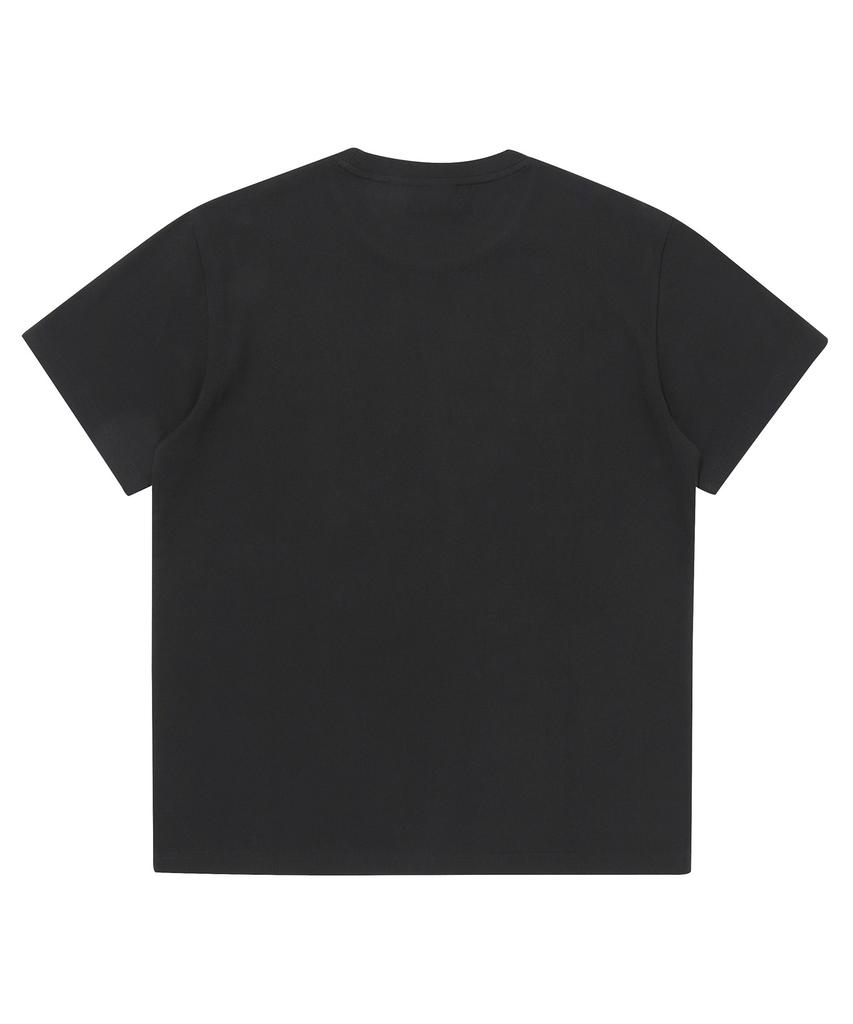 Syupeodeulai Sprayed Vintage Logo T-Shirt Black Sduiscp91Blk