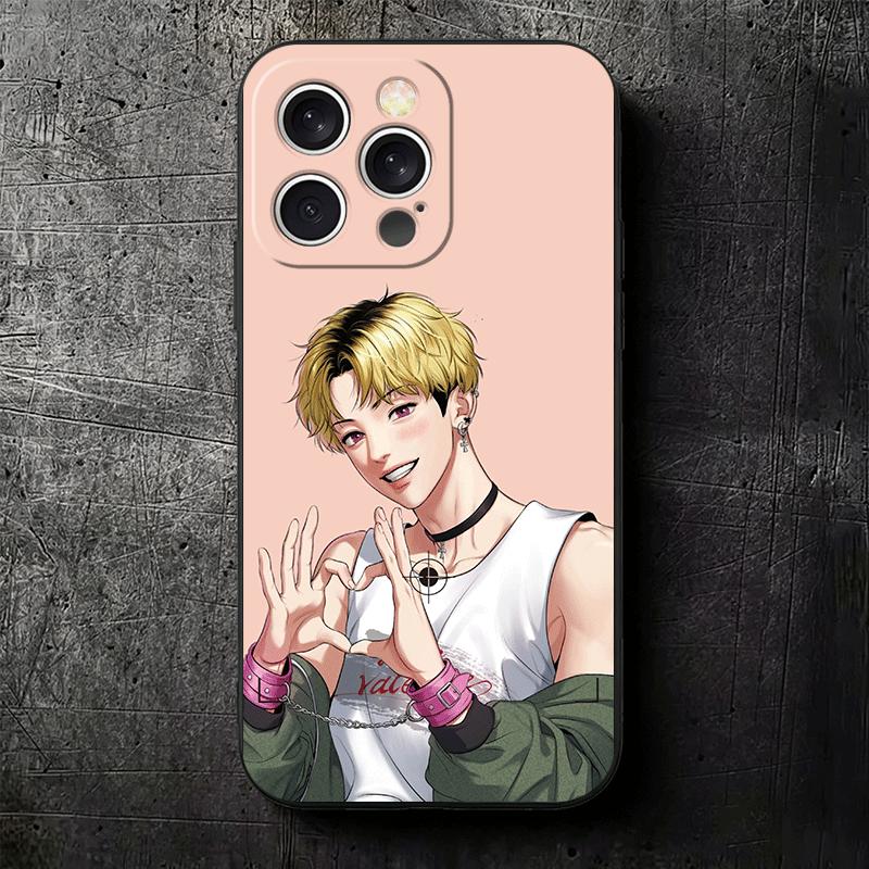 B-J A-Alex Anime Soft Phone Case for iPhone 16 16E 17 Air 15 Pro Max 14 Plus 13 Mini 11 12 7 Black Cover Back Shell