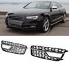 2pcs Front Bumper Fog Light Grille Cover Trim 8T0807681M Car Exterior Decoration Replacement for S5 A5 SLine Models
