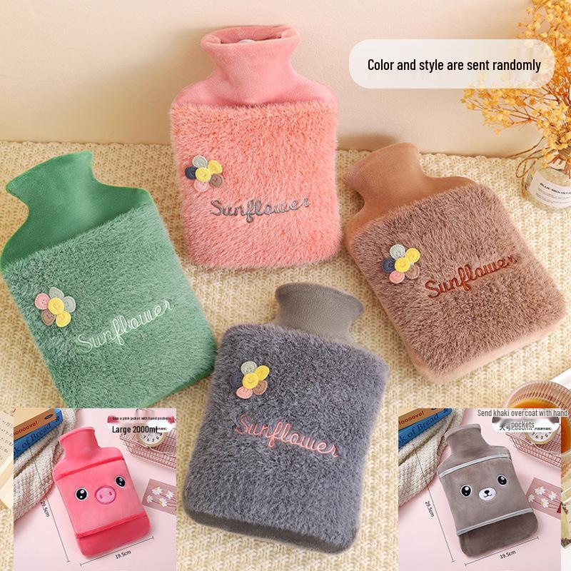 Large Hot Water Bottle: Warm Water Bag for Belly, Hand, and Bed