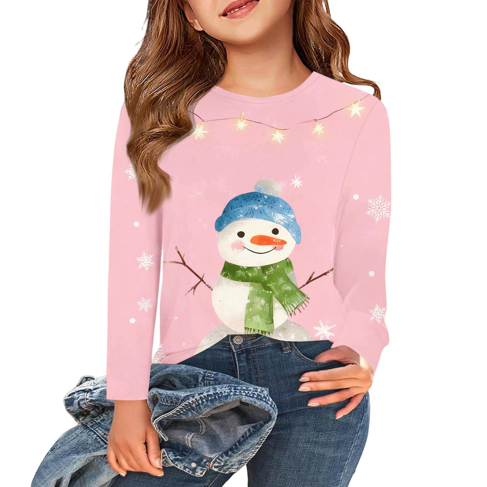 

Детский повседневный топ с круглым вырезом и длинным рукавом 160 розовый