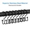 12Pcs Double Sided Rolling Shower Curtain Rings Free Sliding Bathroom Shower Hangers  Home