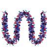 Twist Garland Patriotic Glitter Garland Pentagram Color Bars Red White Blue Colors Red White Blue Garland Glitter Decor